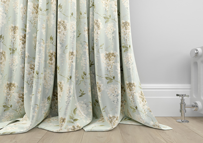 Wisteria Silk, Subtle Blue - Made to Measure Curtains - Image 6